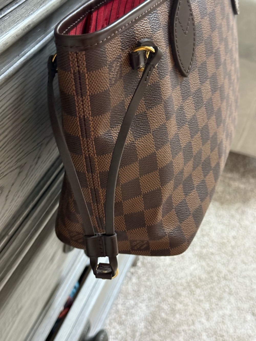 🔥Louis Vuitton Neverfull PM Damier Ebene Tote with Pouchette - Picture 5 of 11